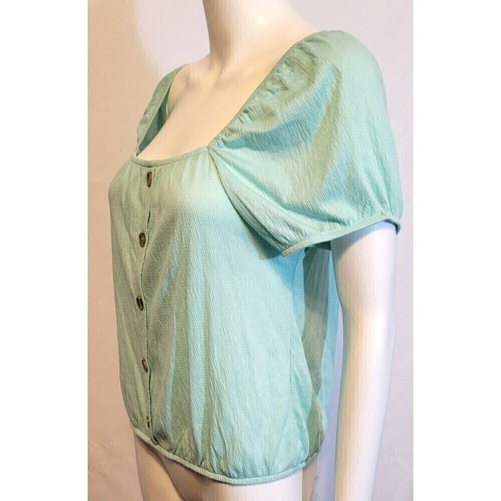 No Boundaries Juniors' Cap Sleeve Peasant Blouse Size M (11-13) - Picture 6 of 11